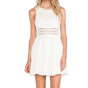 Free people daisy waist mini ivory dress